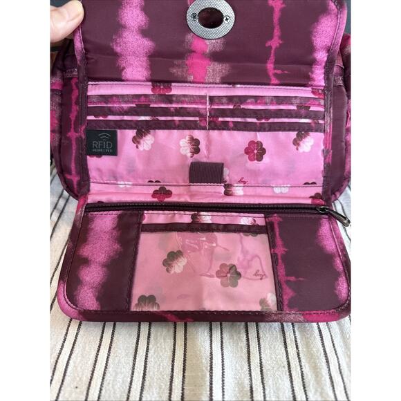 Pink Magenta Lug SWITCH Mini‎ Crossbody Belt Bag Wristlet 6x9 Nylon Tie Dye - Picture 4 of 16